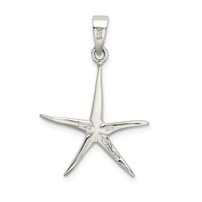 TreasureFineJewelers Necklaces Sterling Silver Starfish Pendant