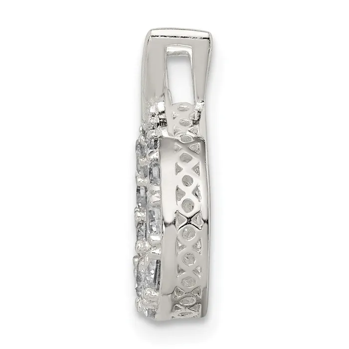 TreasureFineJewelers Necklaces Sterling Silver Vibrant CZ Pendant