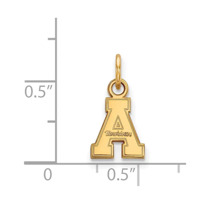 TreasureFineJewelers PreStyled Sets 10K Yellow Gold Appalachian State University XS Pendant