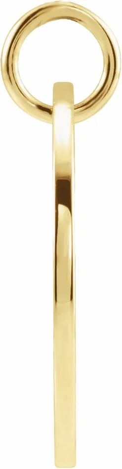 TreasureFineJewelers PreStyled Sets 14K Yellow Gold 165 mm Gemini Zodiac Disc Pendant