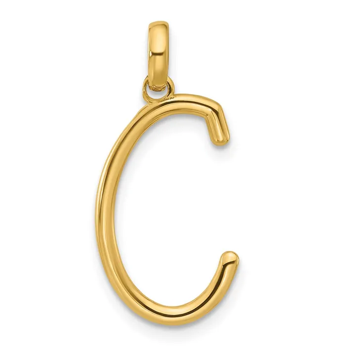 TreasureFineJewelers PreStyled Sets 14k Yellow Gold Fancy Letter C
