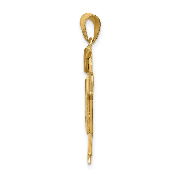 TreasureFineJewelers PreStyled Sets 14k Yellow Gold VS Diamond Kid Pendant