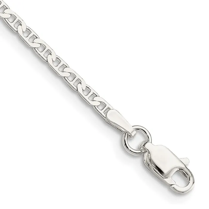 TreasureFineJewelers Rings Sterling Silver 21mm Flat Anchor Chain