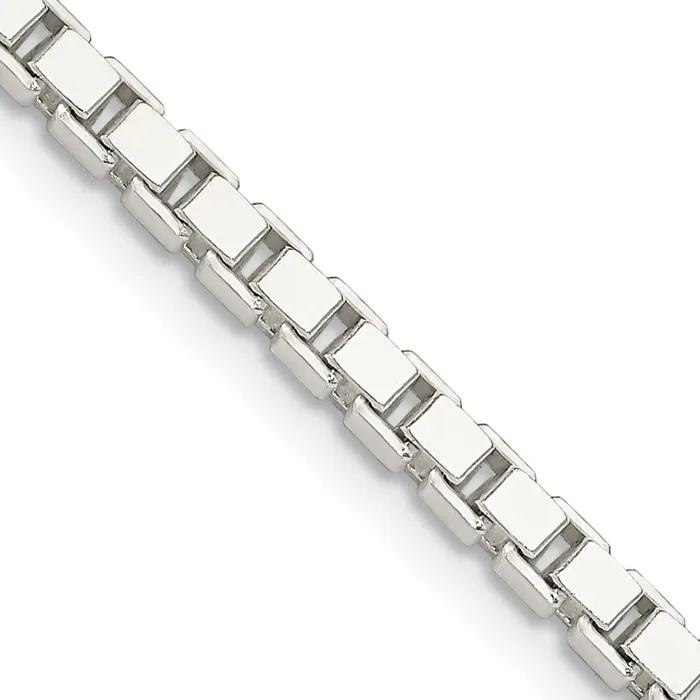 TreasureFineJewelers Rings Sterling Silver 3mm Box Chain
