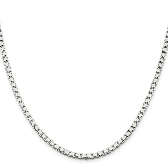 TreasureFineJewelers Rings Sterling Silver 3mm Box Chain