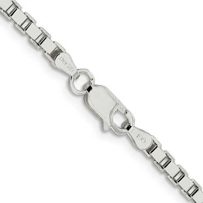 TreasureFineJewelers Rings Sterling Silver 3mm Box Chain