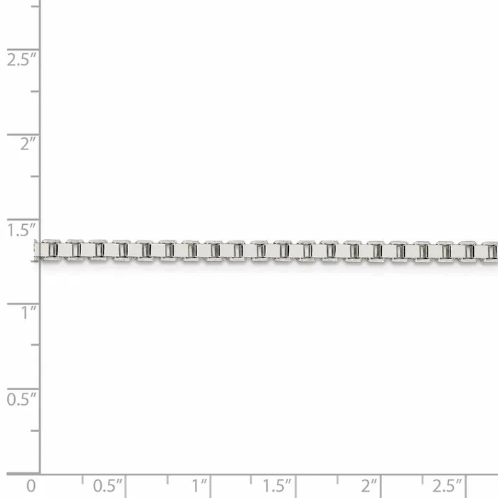 TreasureFineJewelers Rings Sterling Silver 3mm Box Chain