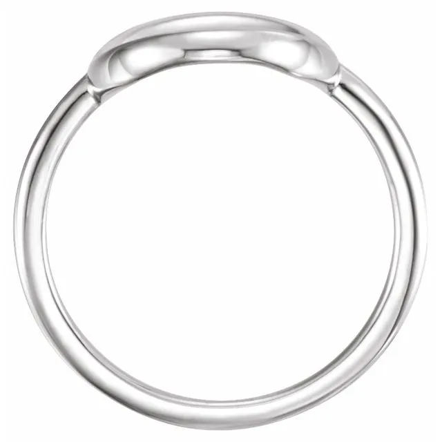 TreasureFineJewelers Rings Sterling Silver Circle Ring