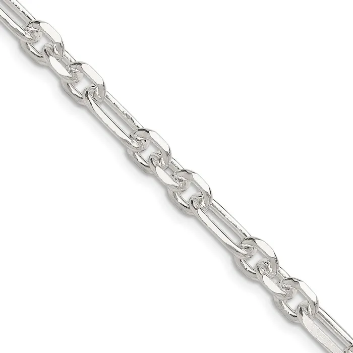 TreasureFineJewelers Rings Sterling Silver Dimondcut 6mm 3 Short Plus 1 Long Cable Link Chain TreasureFineJewelers Rings Sterling Silver Dimondcut 6mm 3 Short Plus 1 Long Cable Link Chain