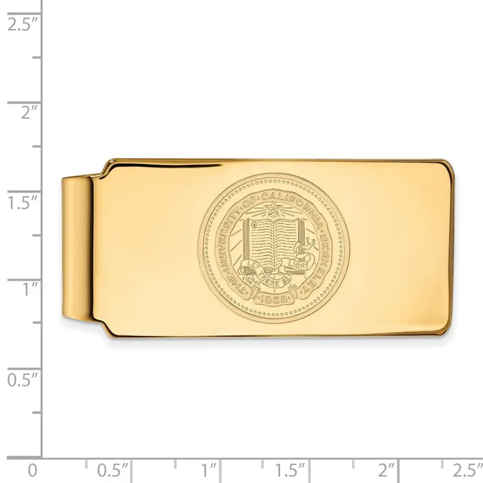 TreasureFineJewelers Rings Sterling Silver Goldplated University of California Berkeley Crest Money Clip