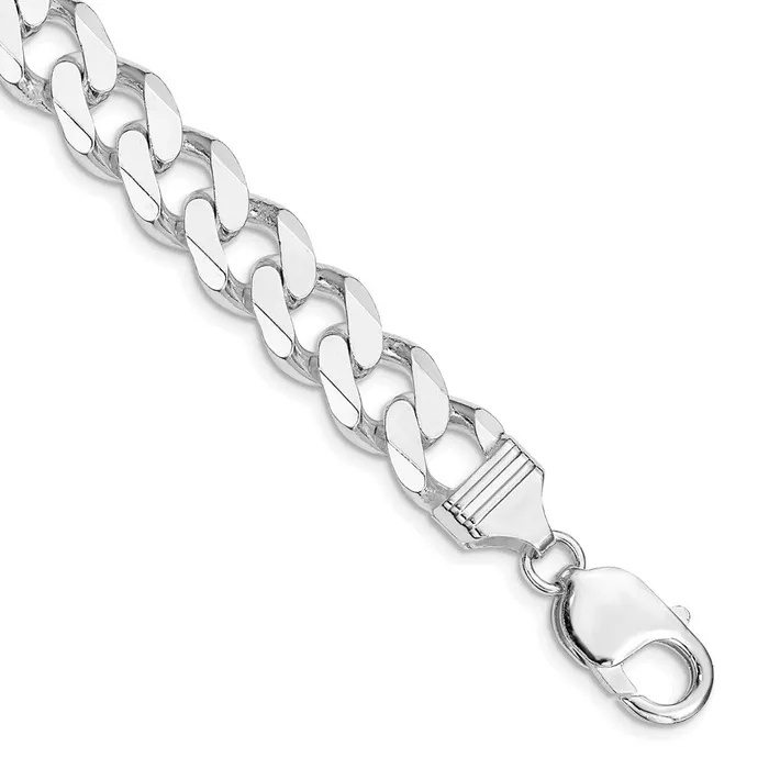 TreasureFineJewelers Rings Sterling Silver Rhodiumplated 11mm Curb Chain TreasureFineJewelers Rings Sterling Silver Rhodiumplated 11mm Curb Chain