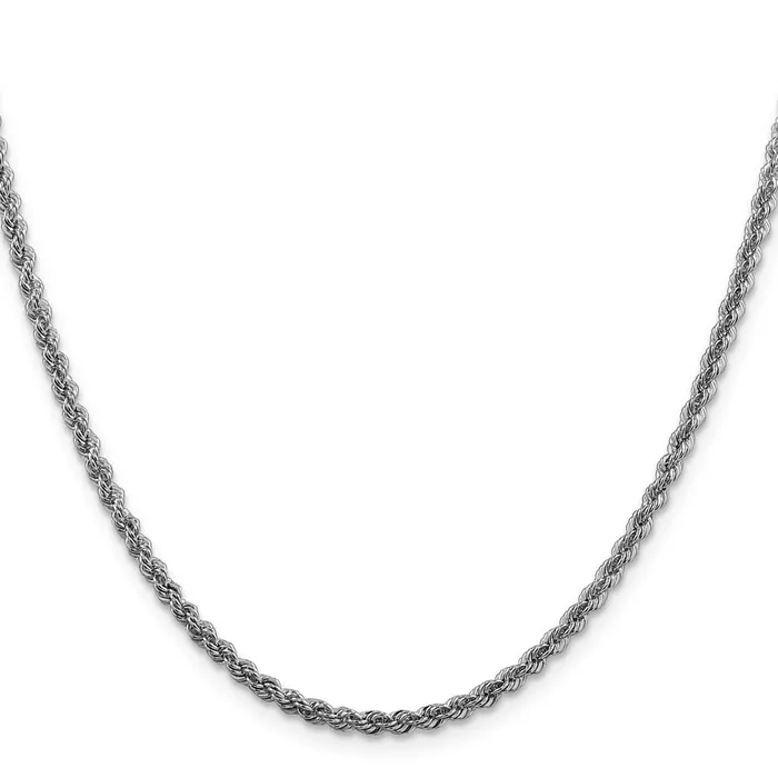TreasureFineJewelers Rings Sterling Silver Rhodiumplated 25mm Solid Rope Chain