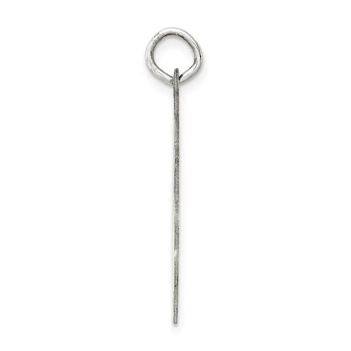 TreasureFineJewelers Rings Sterling Silver Rhodiumplated Confirmation Disc Charm