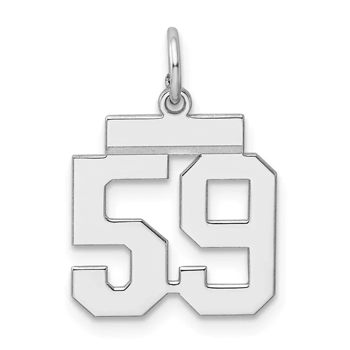 TreasureFineJewelers Rings Sterling SilverRhodiumplated Polished Number 59 Charm TreasureFineJewelers Rings Sterling SilverRhodiumplated Polished Number 59 Charm