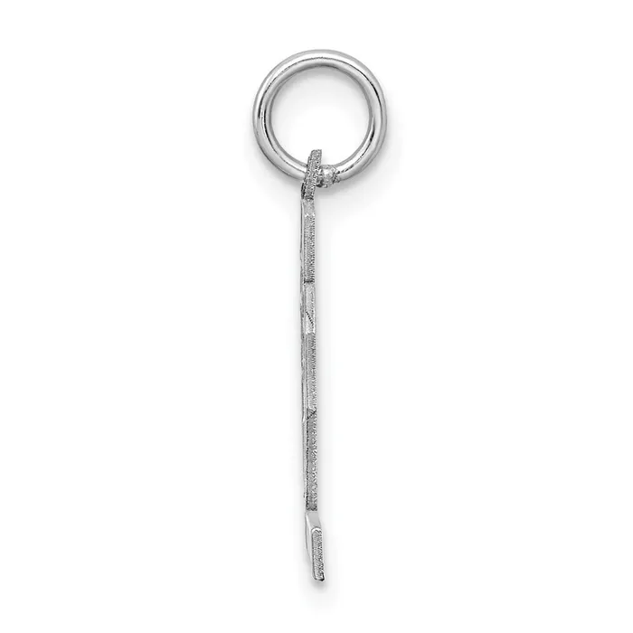 TreasureFineJewelers Rings Sterling SilverRhodiumplated Satin Number 62 Charm