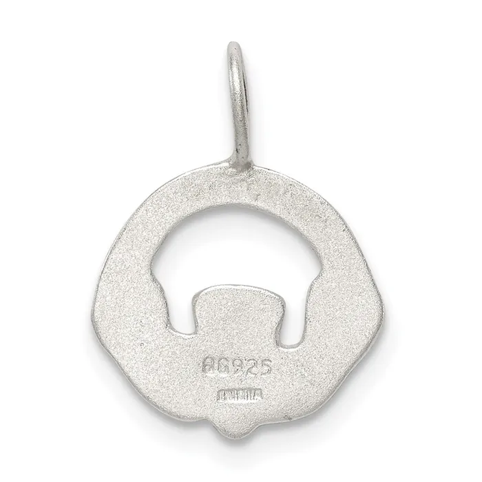TreasureFineJewelers Rings Sterling Silver Satin Claddagh Charm