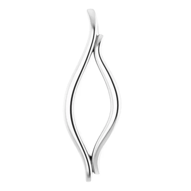 TreasureFineJewelers Sterling Silver Freeform Pendant Necklaces