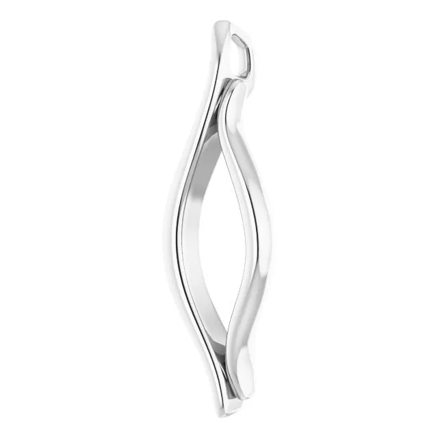 TreasureFineJewelers Sterling Silver Freeform Pendant Necklaces