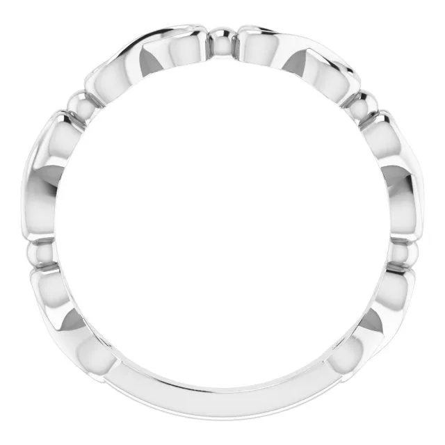 TreasureFineJewelers Sterling Silver InfinityInspired Heart Ring Rings