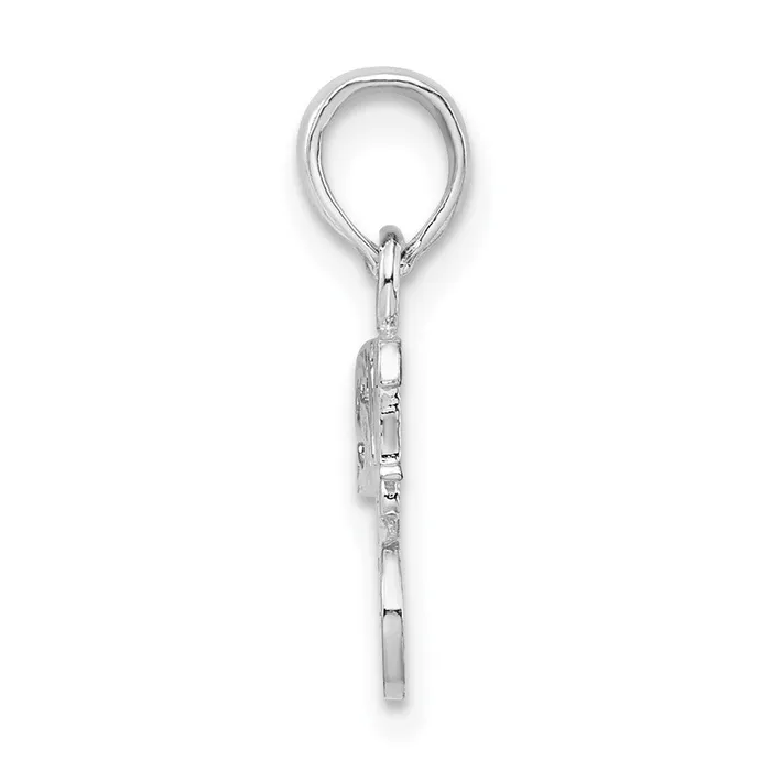 TreasureFineJewelers Sterling Silver Polished SWEET 16 Pendant Necklaces