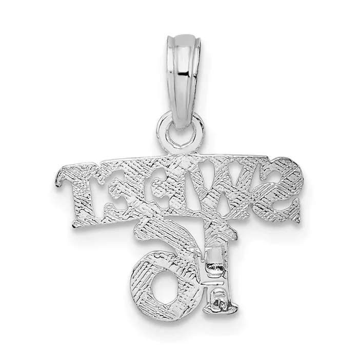 TreasureFineJewelers Sterling Silver Polished SWEET 16 Pendant Necklaces