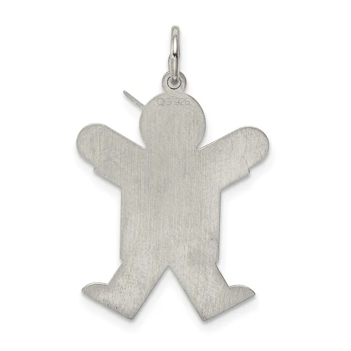 TreasureFineJewelers Sterling Silver Rhodiumplated Kid Charm Rings