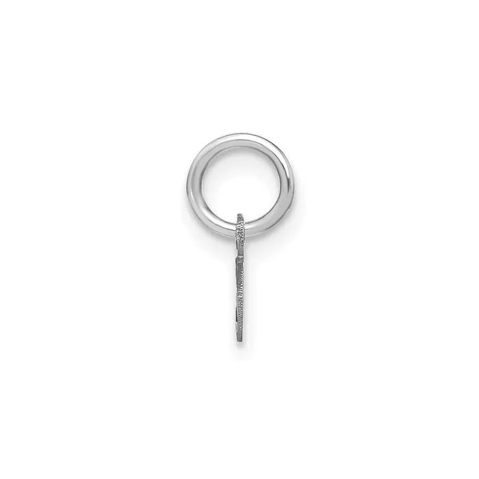 TreasureFineJewelers Sterling Silver Rhodiumplated Lower case Letter O Initial Charm Necklaces