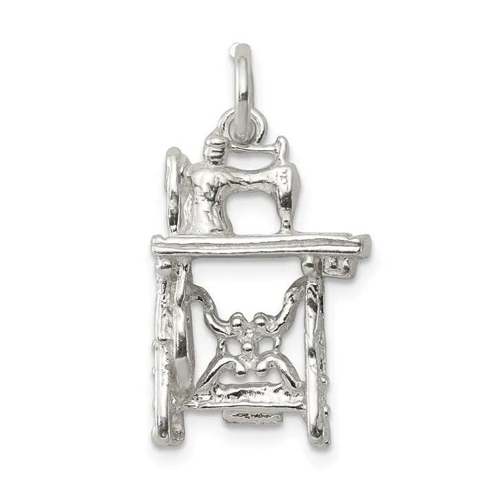 TreasureFineJewelers Sterling Silver Sewing Machine Charm Rings