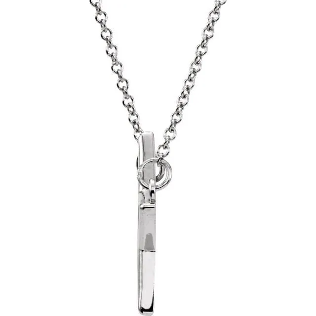 TreasureFineJewelers Sterling Silver Star 16 Necklace Necklaces