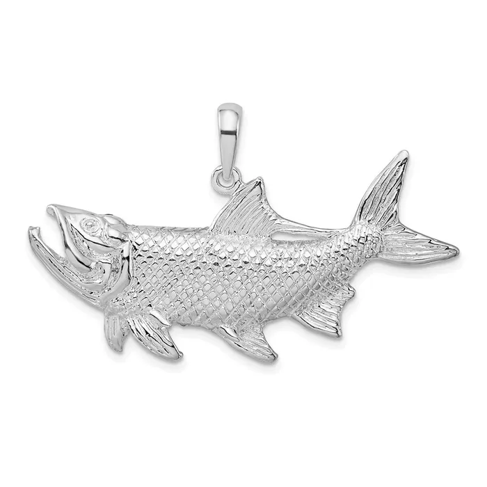 TreasureFineJewelers Sterling Silver Tarpon Fish wOpen Mouth Pendant Rings TreasureFineJewelers Sterling Silver Tarpon Fish wOpen Mouth Pendant Rings