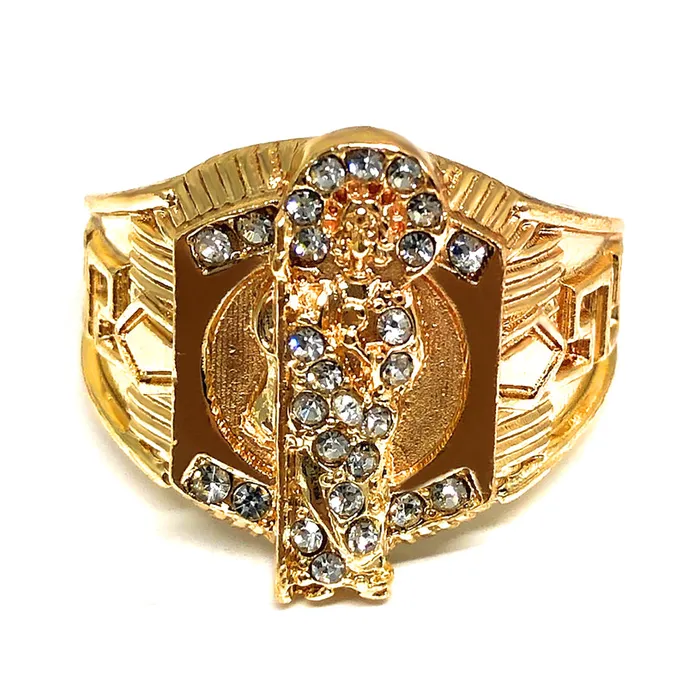 Trendolla Jewelry Rings 925 Silver Square Multi CZ Diamond San Judas Ring