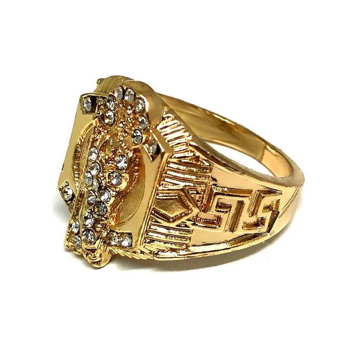 Trendolla Jewelry Rings 925 Silver Square Multi CZ Diamond San Judas Ring