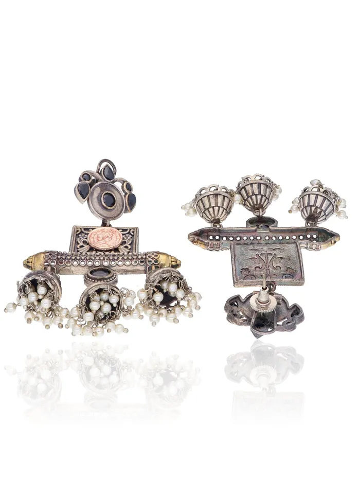 Aria Trio Jhumki Earrings Curio Cottage Earrings Aria Trio Jhumki Earrings Curio Cottage Earrings