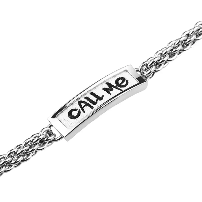 Blackheadshop Bracelets Latrinalia Woven Label Call Me Chain Bracelet