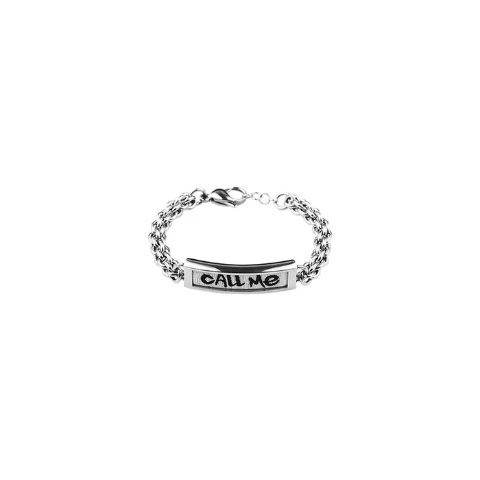 Blackheadshop Bracelets Latrinalia Woven Label Call Me Chain Bracelet Blackheadshop Bracelets Latrinalia Woven Label Call Me Chain Bracelet