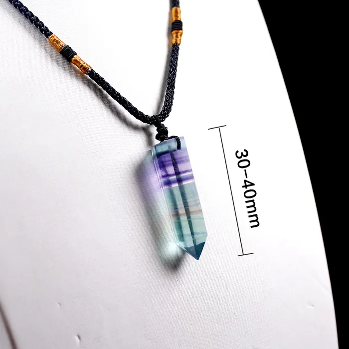 Divine Fluorite Crystal Necklace Runy Necklaces