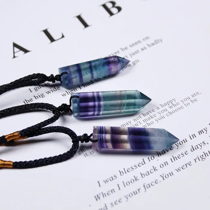 Divine Fluorite Crystal Necklace Runy Necklaces