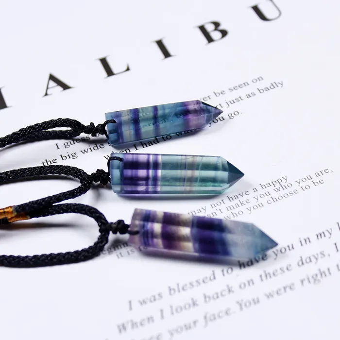 Divine Fluorite Crystal Necklace Runy Necklaces