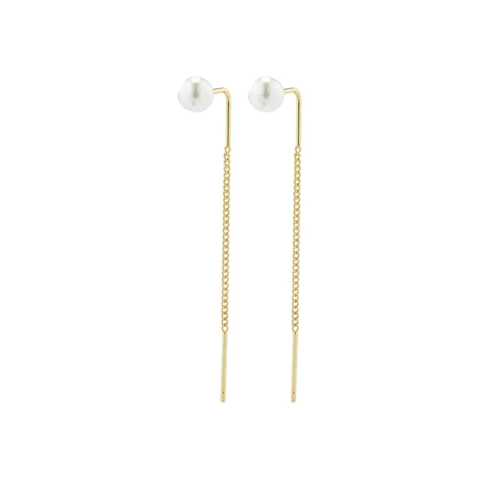 Earrings Elba Gold Plated Pull Through Pearl Earrings Pilgrim