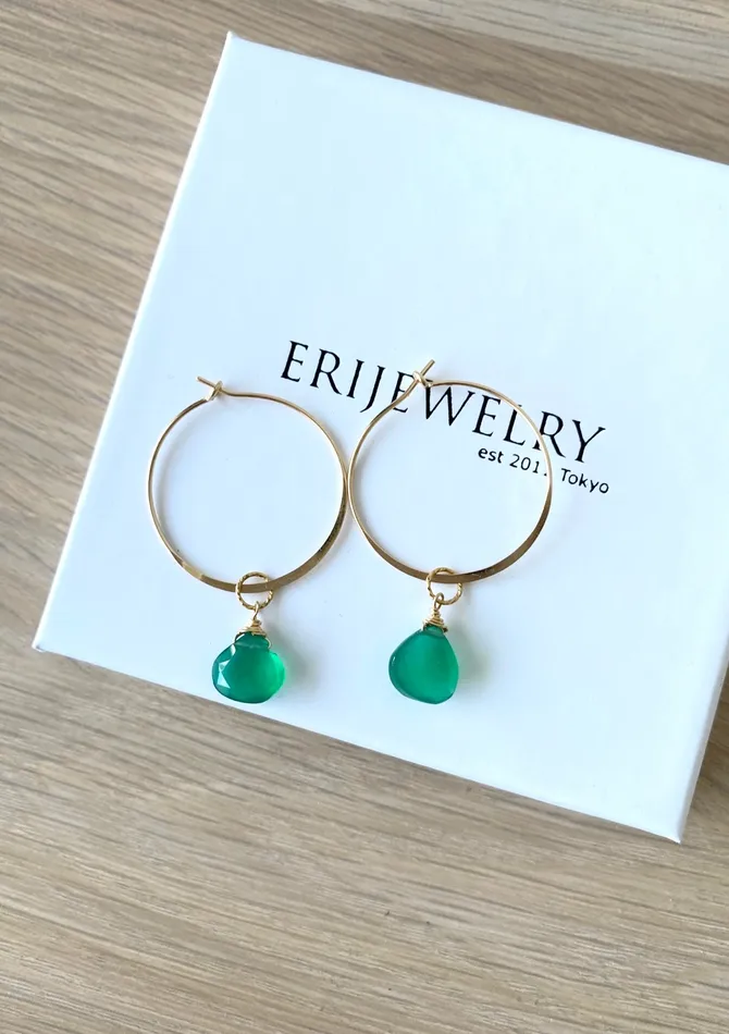 Earrings ERIJEWELRY Your Own Gem Hoop Earrings