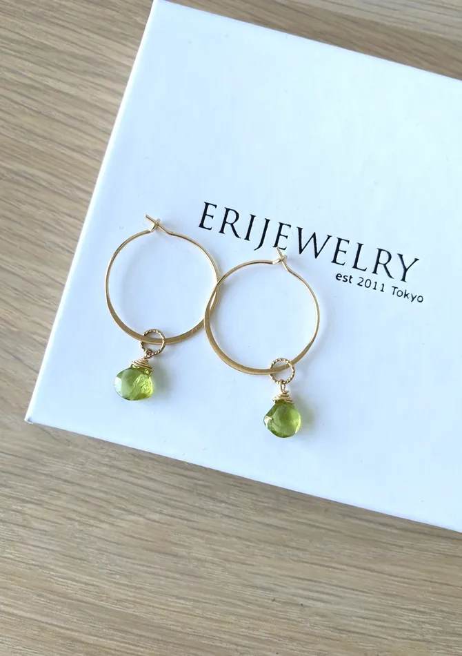 Earrings ERIJEWELRY Your Own Gem Hoop Earrings