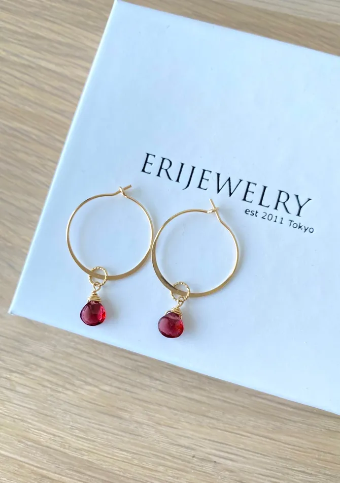 Earrings ERIJEWELRY Your Own Gem Hoop Earrings
