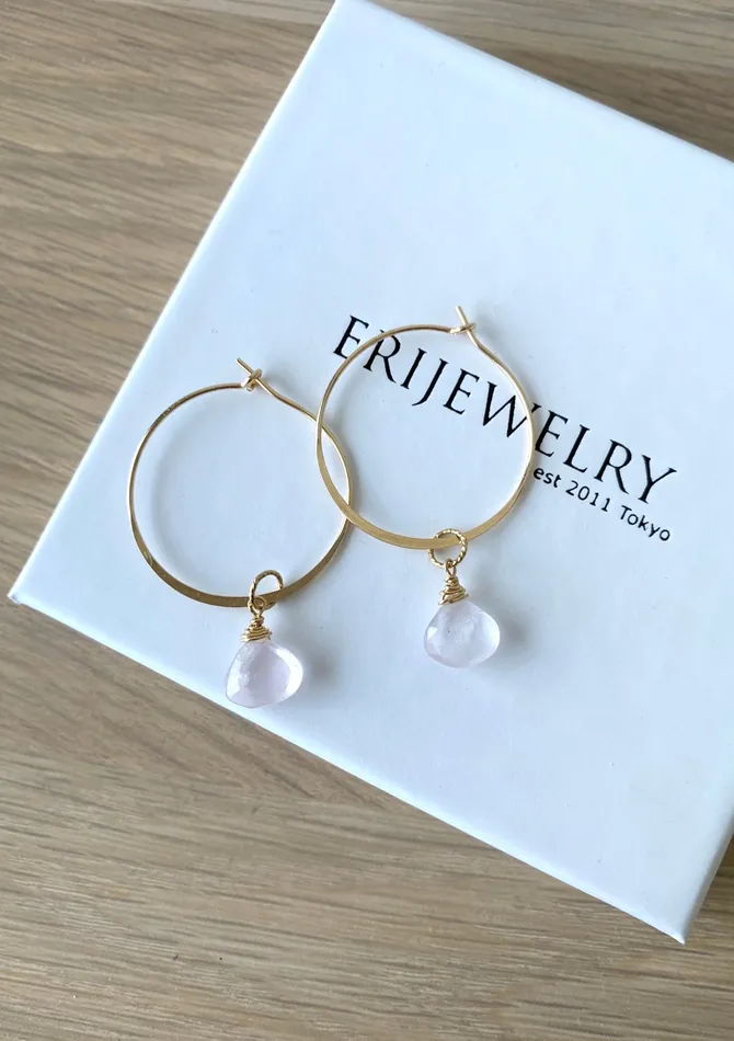 Earrings ERIJEWELRY Your Own Gem Hoop Earrings