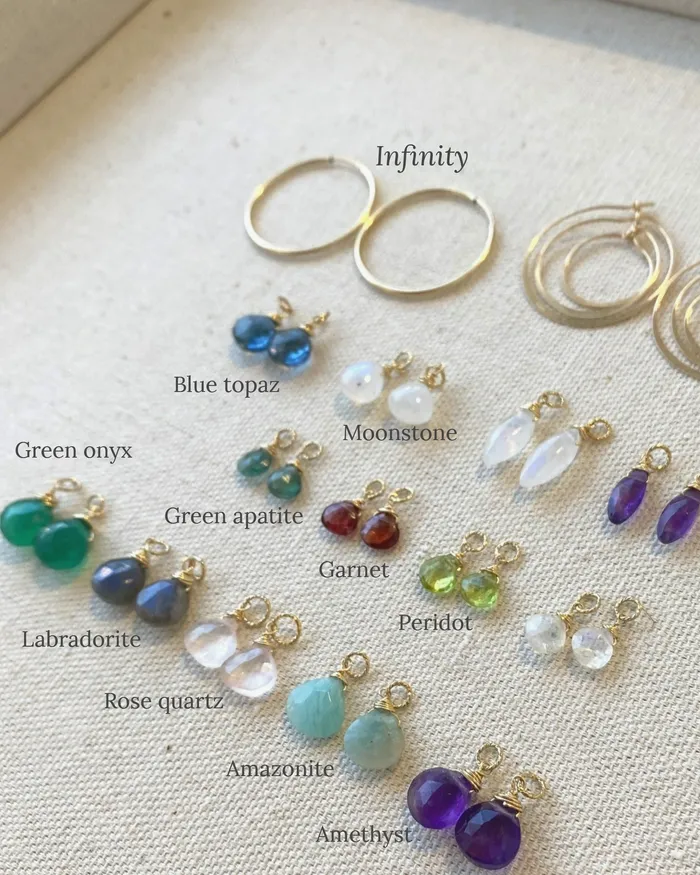 Earrings ERIJEWELRY Your Own Gem Hoop Earrings