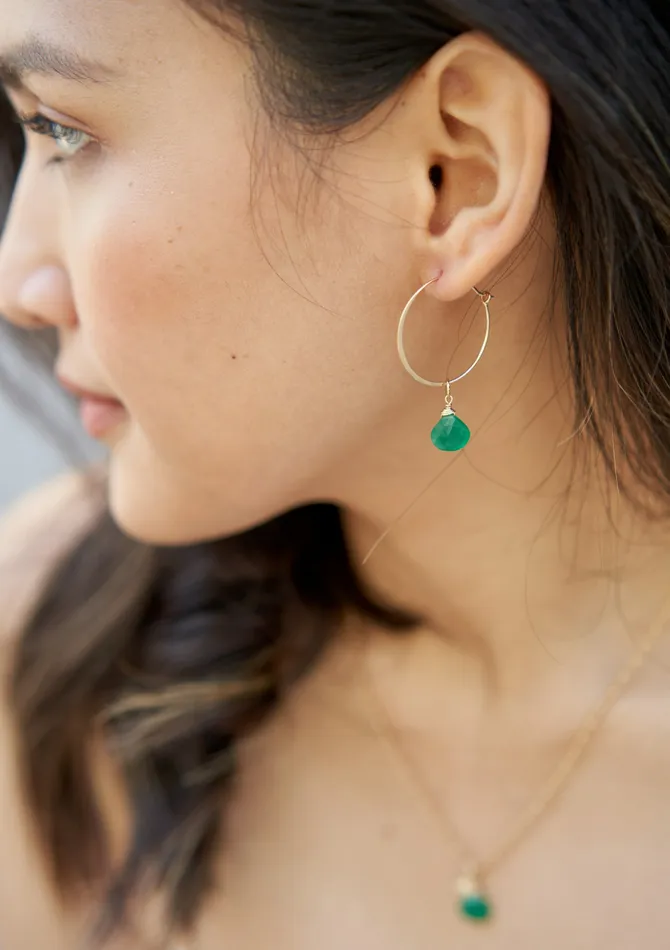 Earrings ERIJEWELRY Your Own Gem Hoop Earrings