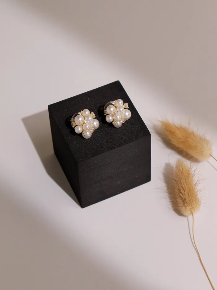 Earrings Pearl Bubble Stud Earrings Curio Cottage