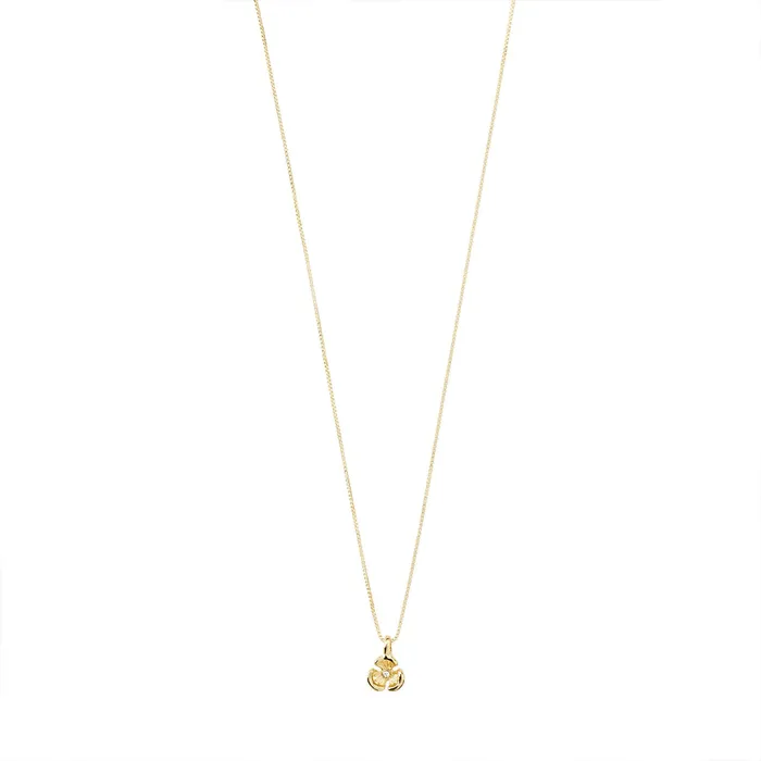 Echo Gold Plated Flower Necklace Pilgrim Necklaces