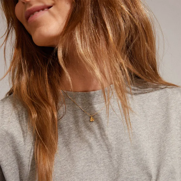 Echo Gold Plated Flower Necklace Pilgrim Necklaces