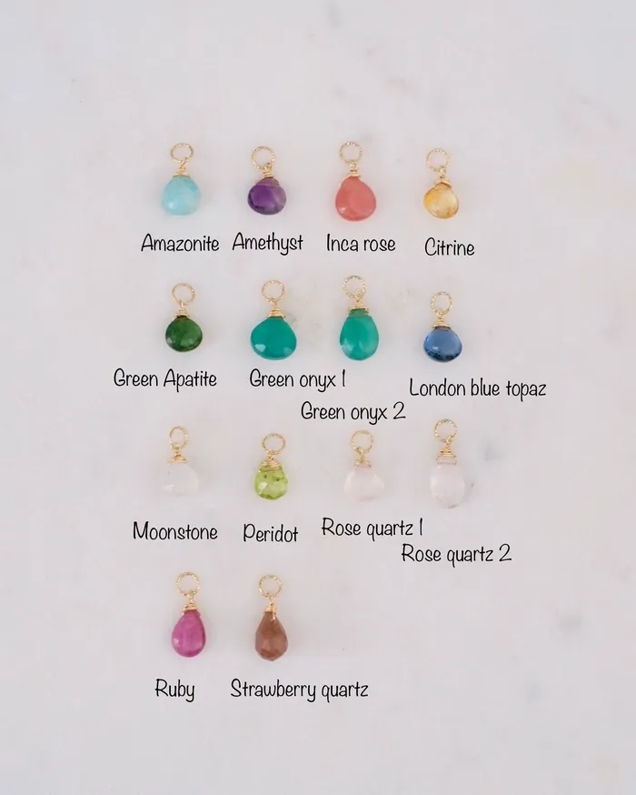 ERIJEWELRY Charm Necklaces Gemstone Pendant Charm