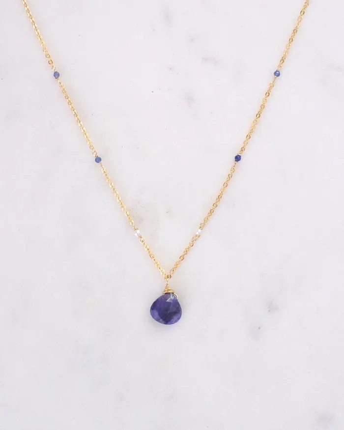 ERIJEWELRY Necklaces Blue Sapphire Bohemian Necklace